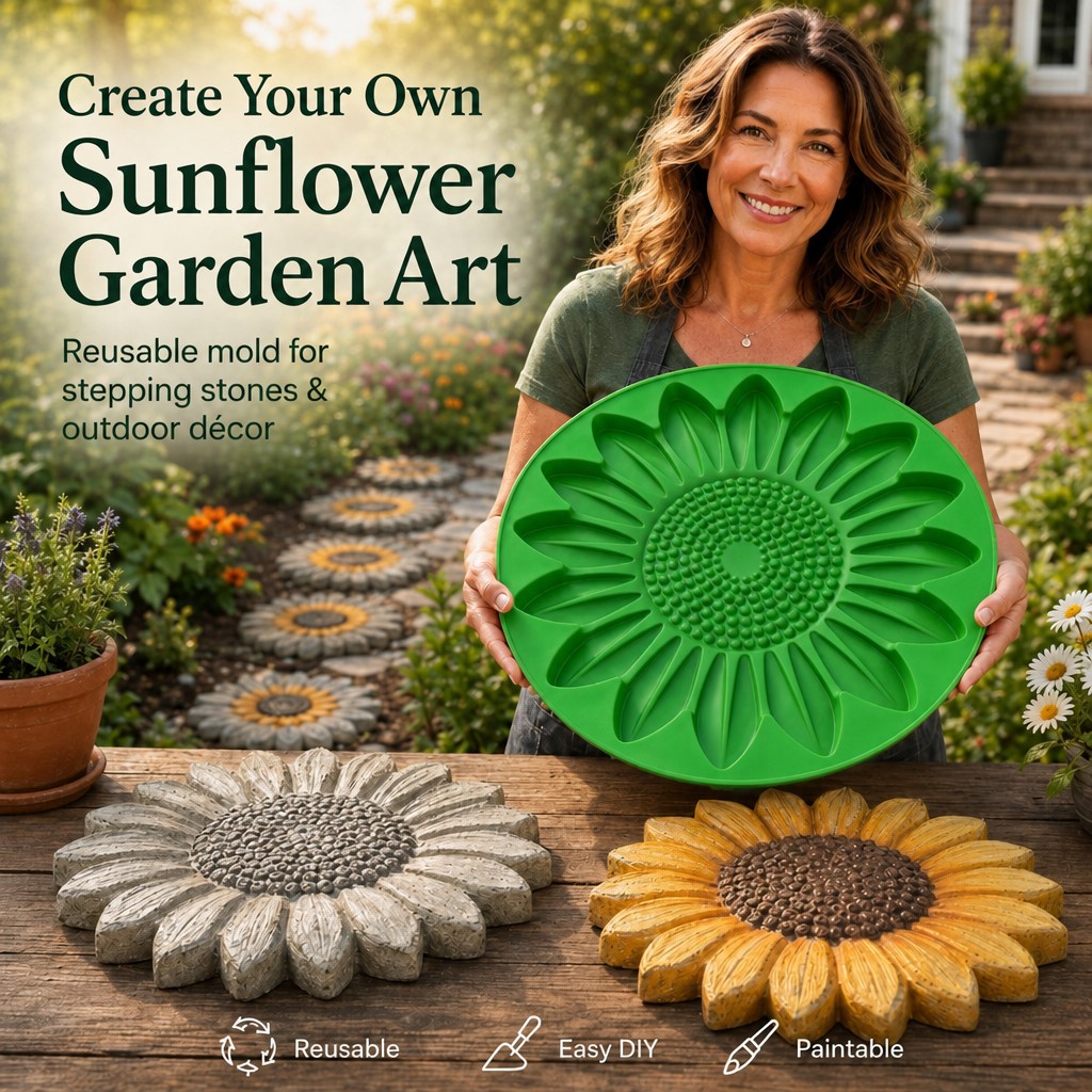Gardening Tools Shop - Sunflower Terrace Stone Mold Set, Concrete
