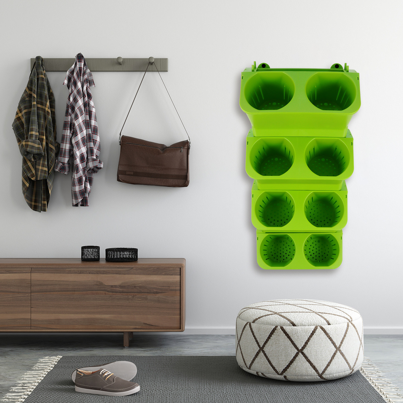 4Pcs Vertical Wall Planter Set - Self-Watering Planter ulasan dan harga