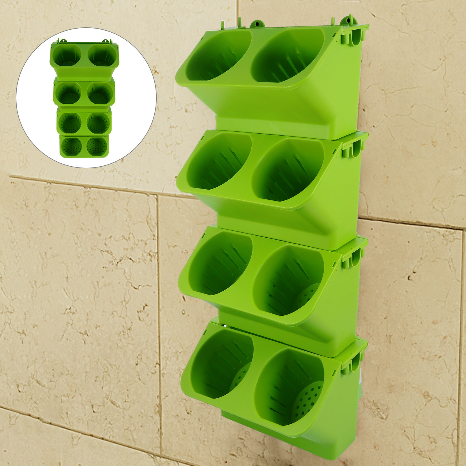 4Pcs Vertical Wall Planter Set - Self-Watering Planter ulasan dan harga