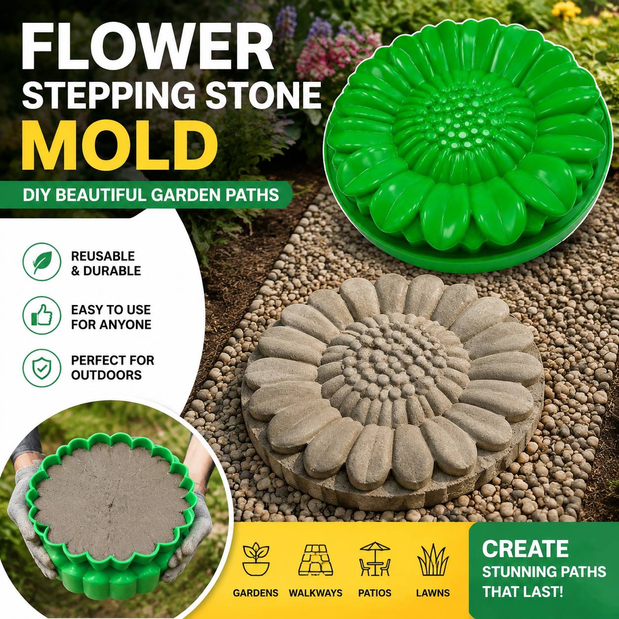 Sunflower Terrace Stone Mold S - Gardening Tools Shop ulasan dan harga