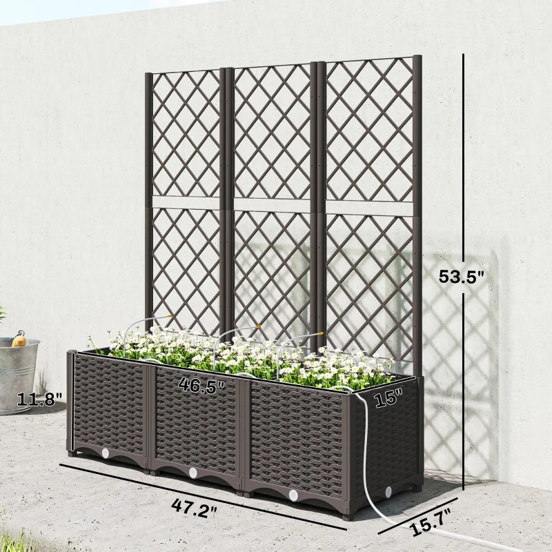 Outdoor Planter Box,Practical  - Self-Watering Planter ulasan dan harga