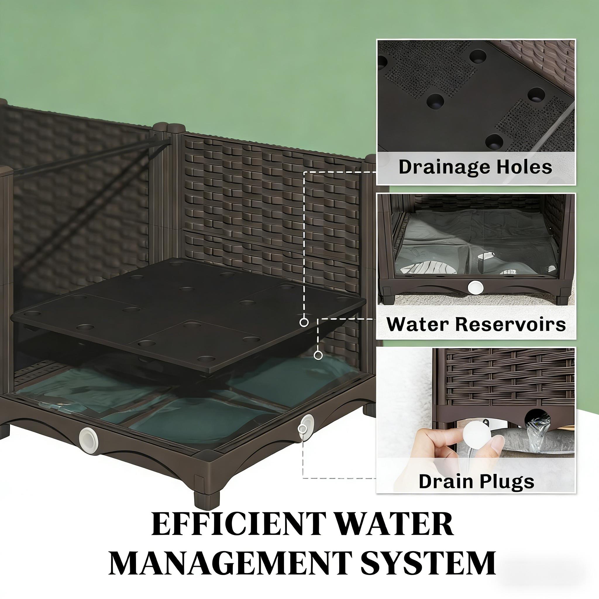 Outdoor Planter Box,Practical  - Self-Watering Planter ulasan dan harga