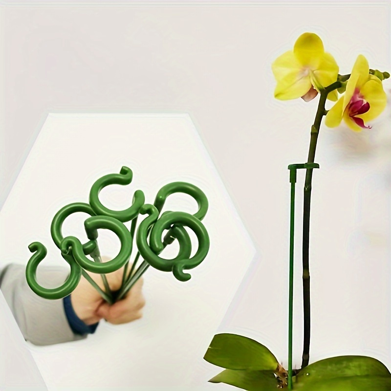 6Pcs Green Plastic Plant Suppo - Orchid Potting Mix ulasan dan harga